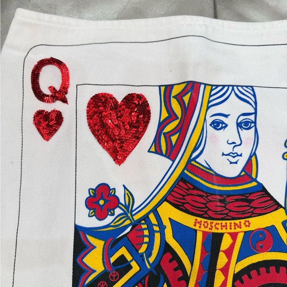 SUPER RARE MOSCHINO PLAYING CARDS QUEEN PENCIL SKIRT USA 8 FRAN VEGAS - Picture 2 of 8